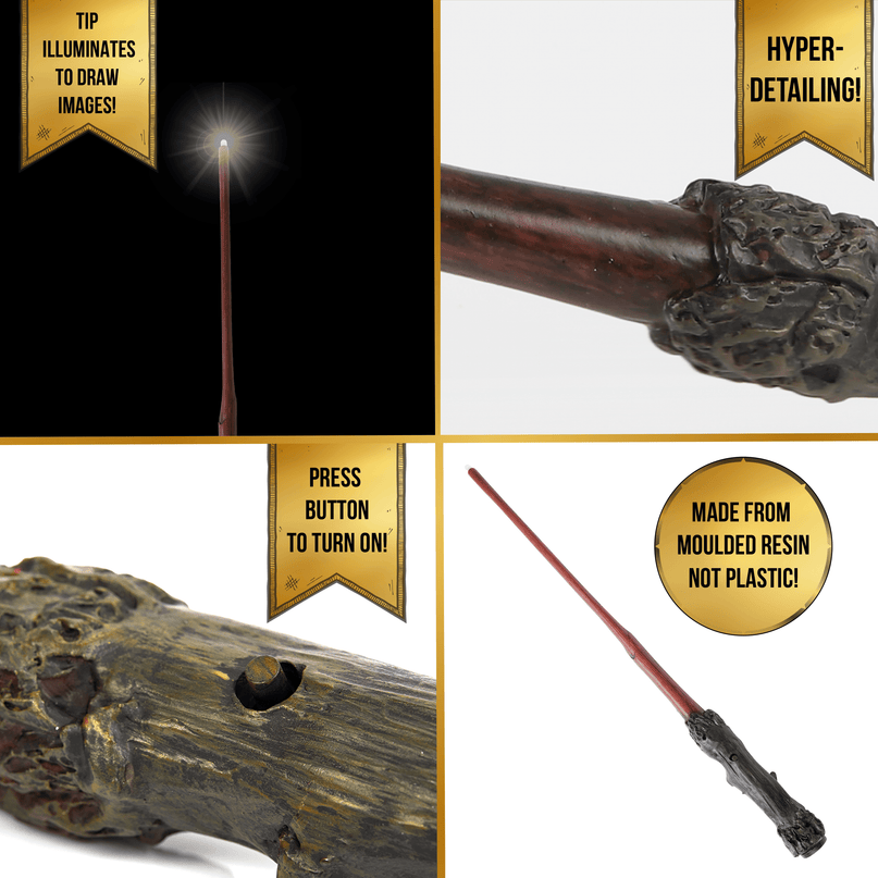 HARRY POTTER Valgusega joonistamise võlukepp - Harry Potter, 35 cm